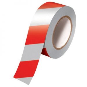 TAPE, RED WHITE WARNING