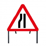 Road Narrows Left/Right Road Sign (750mm)
