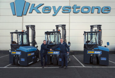 KDM Hire handover of 3 COMBi-CBE Forklifts to Keystone Lintels